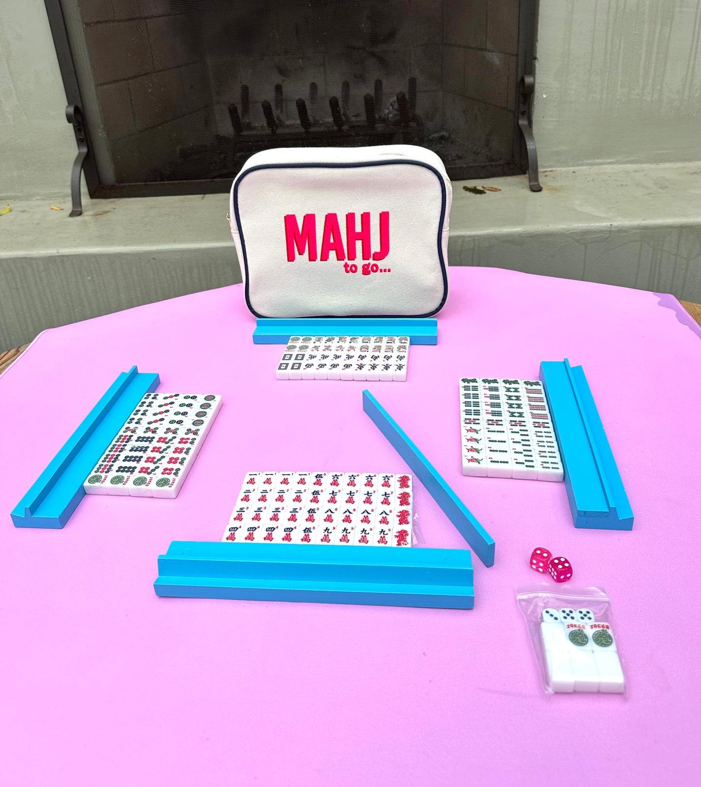 Best Seller: Canvas Preppy / Full travel set with 4 blue racks (one has a magnetic pusher stick to be at shared)